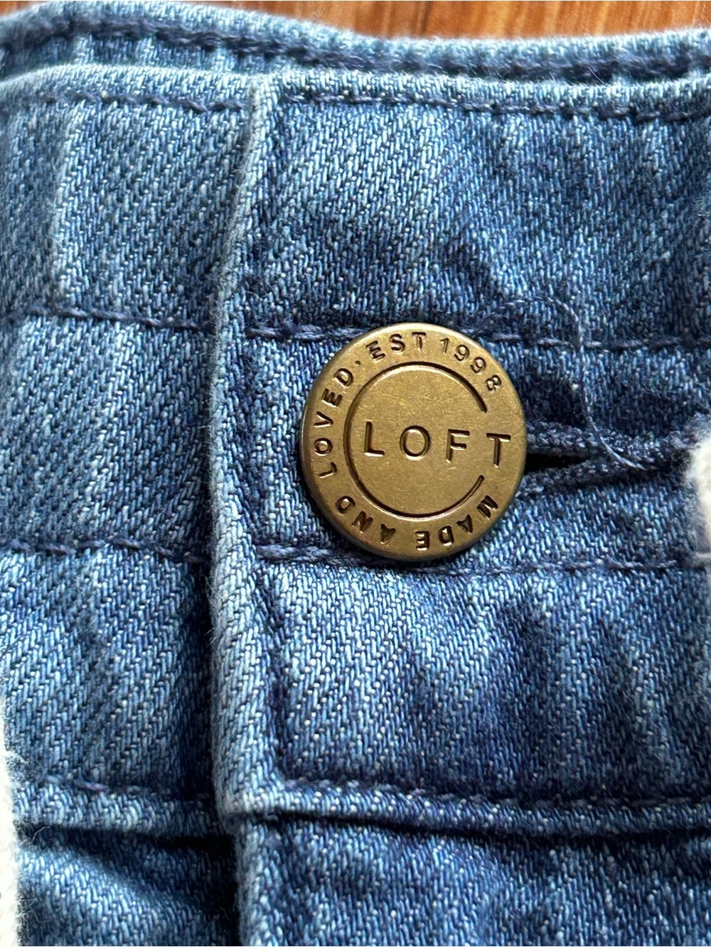 LOFT Outlet Drawstring Denim Pants - Picture 4 of 6